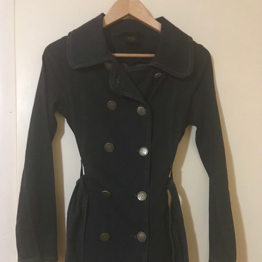 Dark blue jean jacket made by Joujou